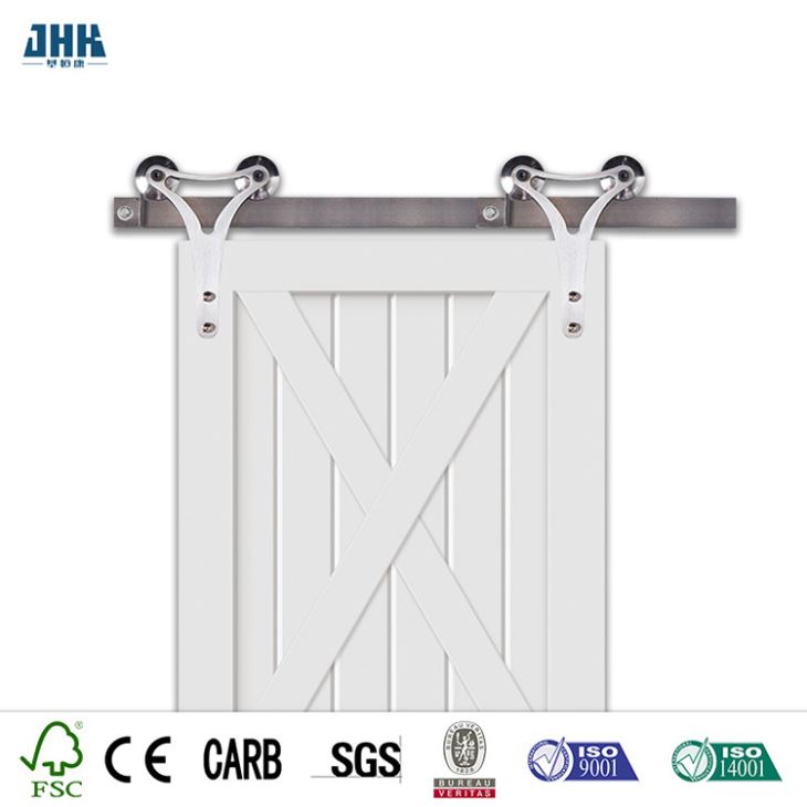 Porta de celeiro com design de portão deslizante nivelado manual