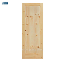 Porta de celeiro branca deslizante de madeira de pinho com designs rústicos personalizados para a América do Norte