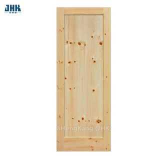 Porta de celeiro branca deslizante de madeira de pinho com designs rústicos personalizados para a América do Norte