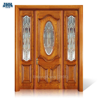 Porta elegante de madeira de amieiro com design clássico