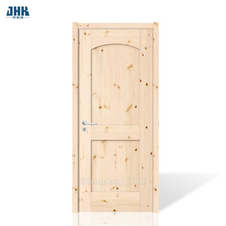 Porta de madeira de pinho nodosa de 2 painéis Prettywood