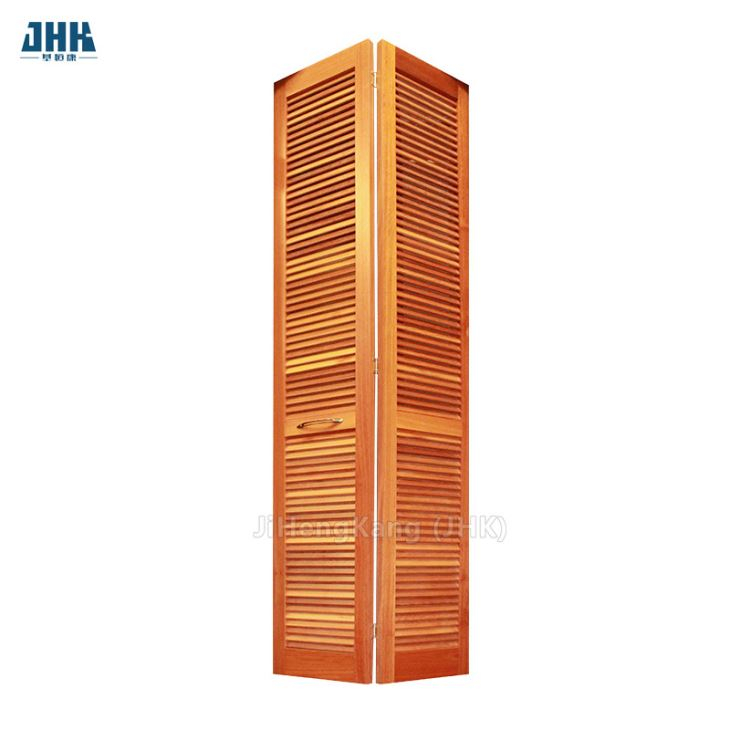 Porta dobrável de madeira Lourver Bi-Fold de pinho (JHK-B07)