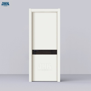 Porta de banheiro de PVC com placa de plástico branco marfim