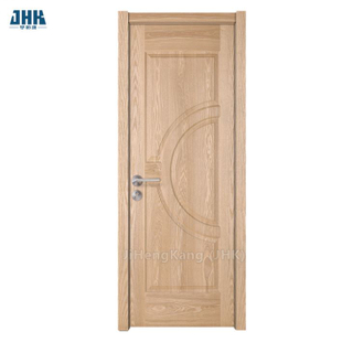Porta da sala de folheado de entrada principal de madeira maciça com design personalizado comercial (JHK-009-2)