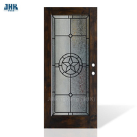 Portas de vidro de madeira maciça com designs modernos e coloridos