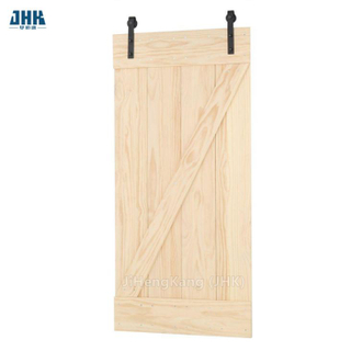 Portas de madeira maciça de design americano para porta deslizante interior de celeiro de hotel