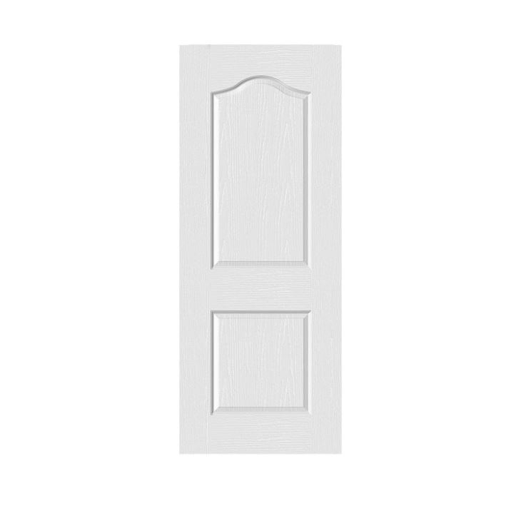 Porta UPVC com design de arco superior de plástico de 2 painéis