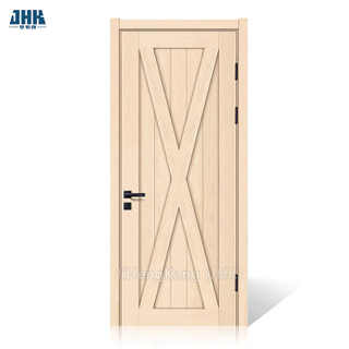 Porta de madeira de pinho estilo X de design transversal