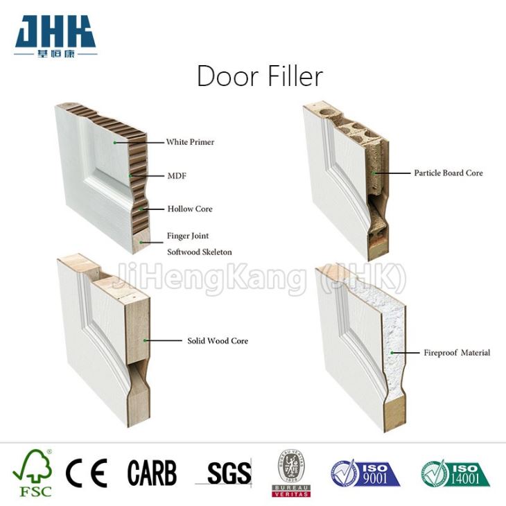 Porta de madeira branca para móveis interiores Prehung