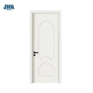 Porta de madeira maciça branca Primer 5-Lite com vidro