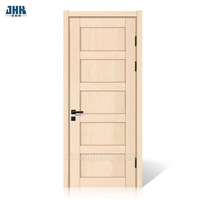 Porta de primer branco de madeira maciça de cinco painéis