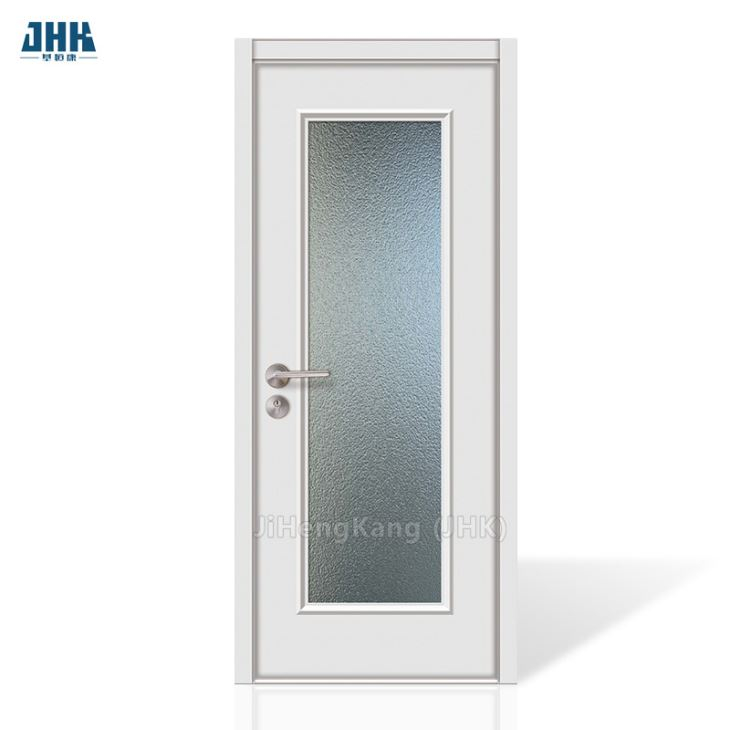Portas de bolso transparentes de vidro transparente com folha de porta dupla preparada branca