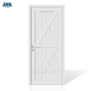 Porta interior de madeira maciça elegante com agitador duplo de cor branca