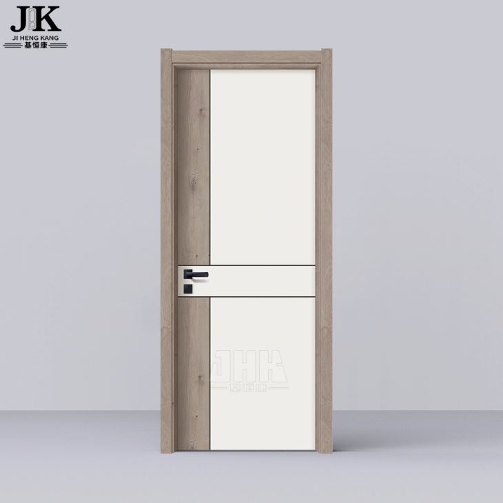 Porta interior de painel plano de madeira branco moderno (YDF007D)