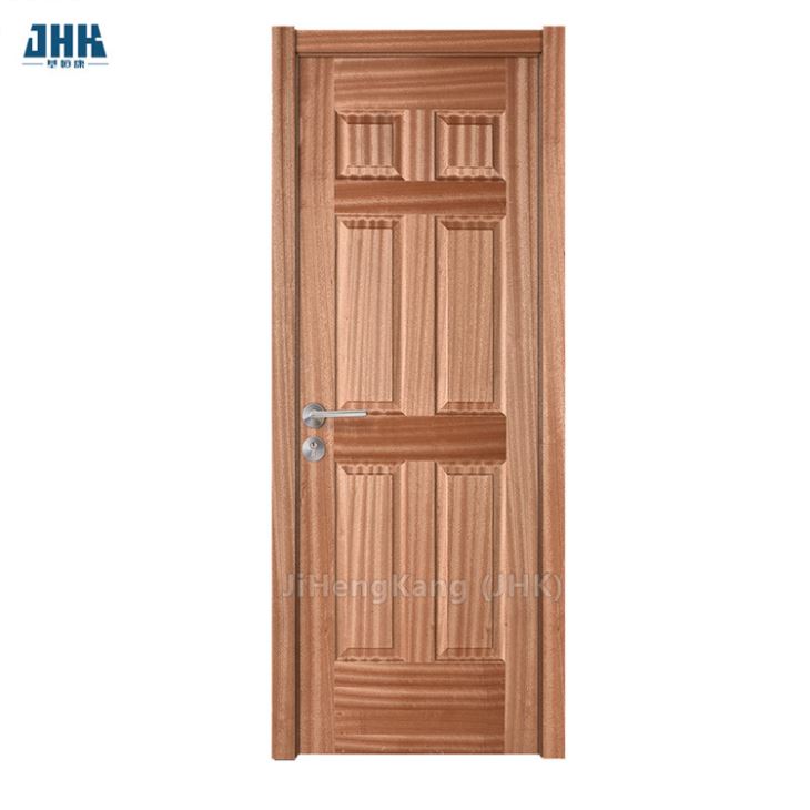 Fábrica chinesa de balanço de madeira laminado de madeira simples portas da sala Interior branco pré-pendurado em madeira maciça madeira compensada com design simples de porta nivelada